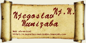 Njegoslav Munižaba vizit kartica